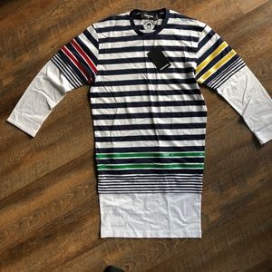 New Dsquared2 Striped Long Sleeved Dress